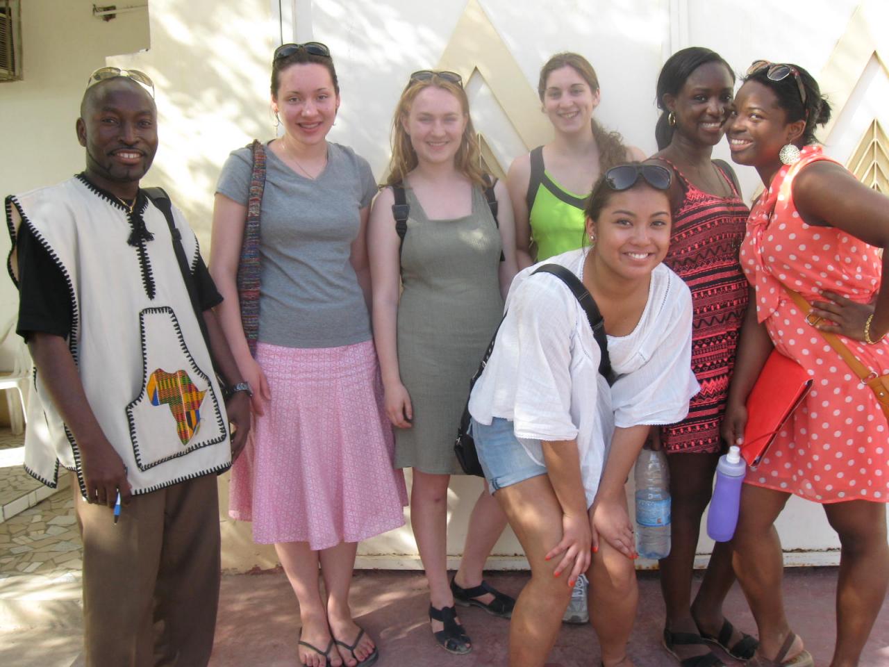 Dr Adabra With SUNY students on a summer study abroad in Senegal